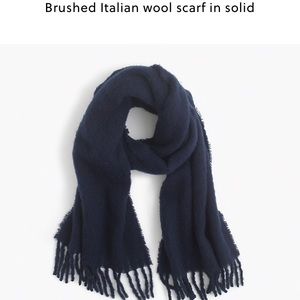 J crew brushed Italian wool scarf solid navy